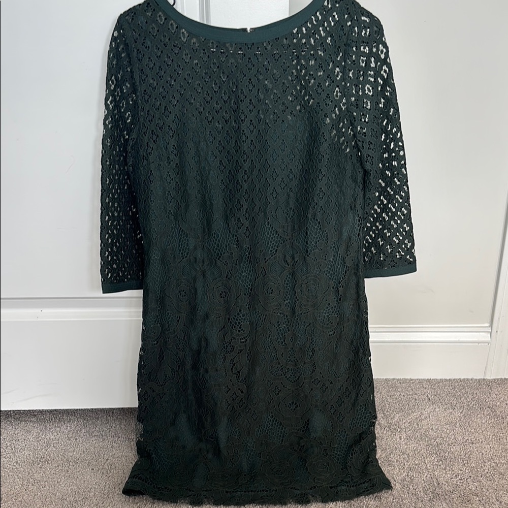 COPY - Loft Elegant Green Lace Dress